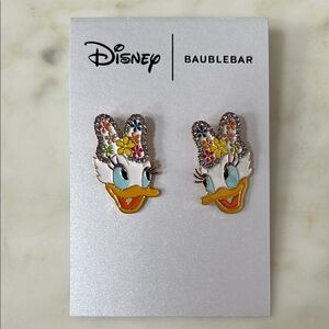 Disney BaubleBar Daisy Duck Spring Flower Bow Earrings